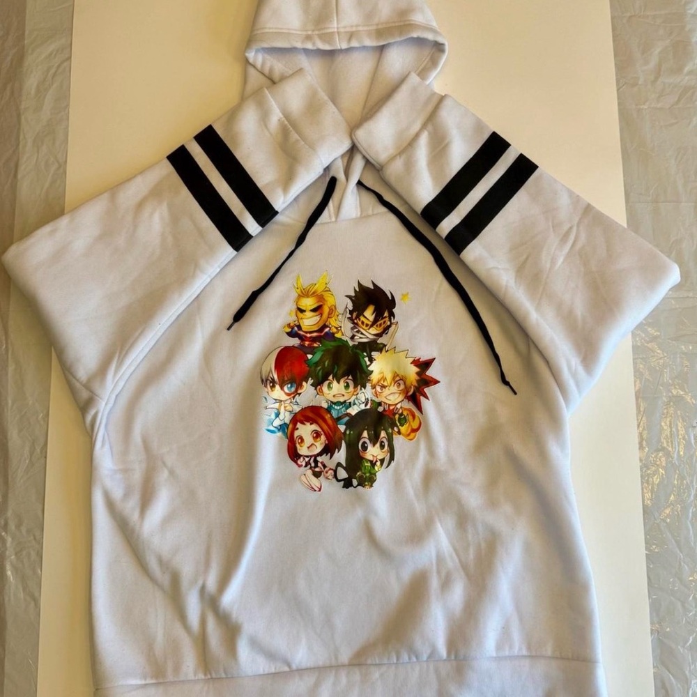 My Hero Acadamia white hoodie